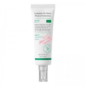 Лёгкий минеральный санскрин AXIS-Y Complete No-Stress Physical Sunscreen V. 3 SPF50+ PA++++ 50мл
