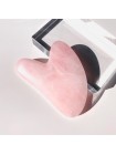 Скребок гуаша V-образной формы из натурального розового кварца AYOUME Massager Guasha Rose Quartz  