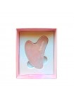 Скребок гуаша V-образной формы из натурального розового кварца AYOUME Massager Guasha Rose Quartz  