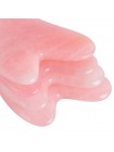 Скребок гуаша V-образной формы из натурального розового кварца AYOUME Massager Guasha Rose Quartz  