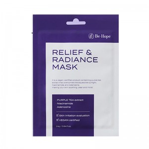 Тканевая маска для снятия раздражения и сияния кожи BE-HOPE Relief Radiance Sheet Mask 24г