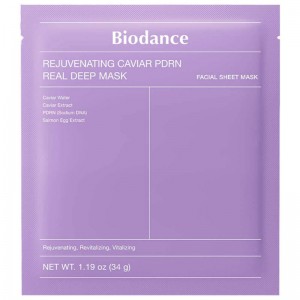 Омолаживающая гидрогелевая маска с ПДРН Biodance Rejuvenating Caviar PDRN Real Deep Mask 34 гр