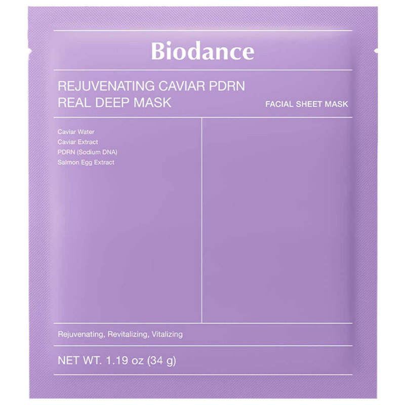 Омолаживающая гидрогелевая маска с ПДРН Biodance Rejuvenating Caviar PDRN Real Deep Mask 34 гр