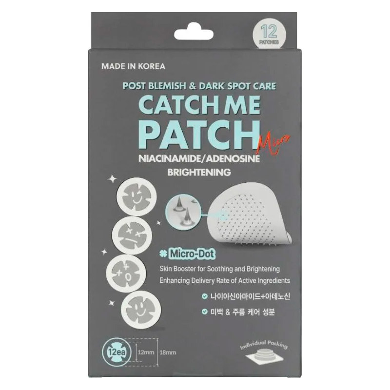 Осветляющие точечные патчи с микроиглами CATCH ME PATCH Post Blemish Dark Spot Care Brightening Micro Dot 12шт