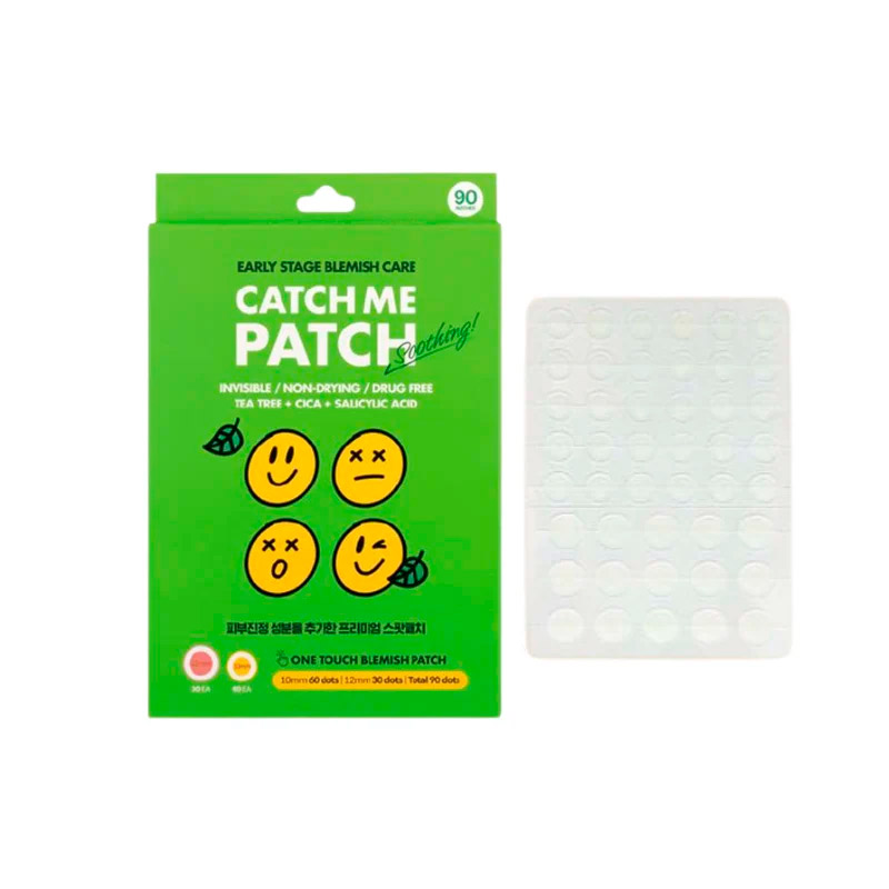 Успокаивающие патчи от несовершенств CATCH ME PATCH Early Stage Blemish Care Soothing 90шт