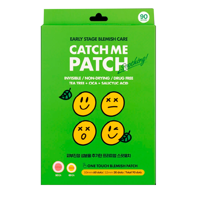 Успокаивающие патчи от несовершенств CATCH ME PATCH Early Stage Blemish Care Soothing 90шт