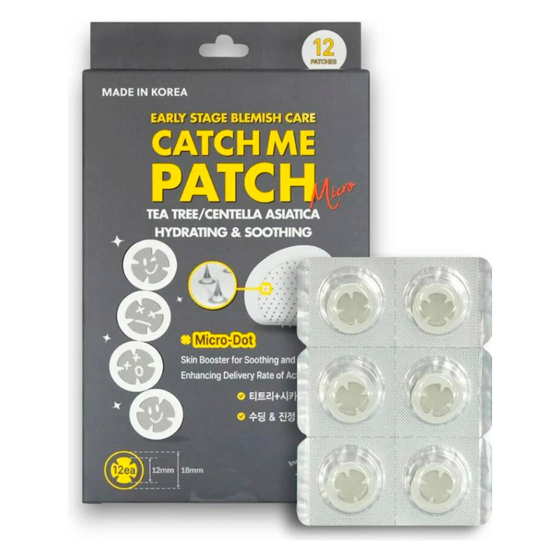 Патчи для лица с микроиглами CATCH ME PATCH Micro Soothing Micro Dot 12шт