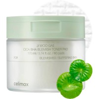 Пилинг-пэды от воспалений для проблемной кожи Celimax Ji Woo Gae Cica BHA Blemish Toner Pad 60шт