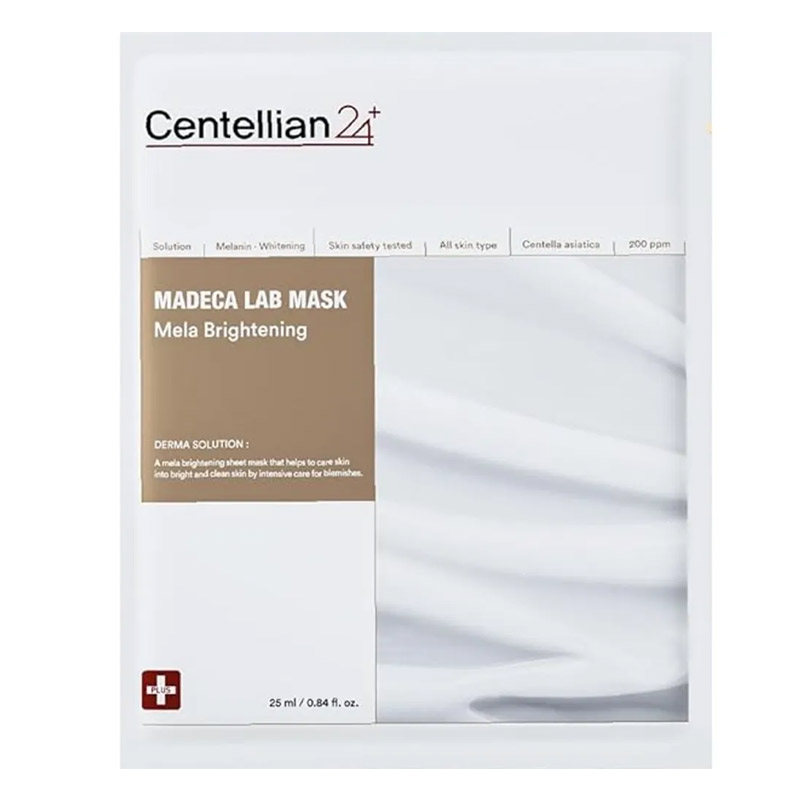 Тканевая маска для выравнивания тона Centellian24 Madeca Lab Mask Mela Brightening 25мл Тканевая маска для выравнивания тона Centellian24 Madeca Lab Mask Mela Brightening 25мл