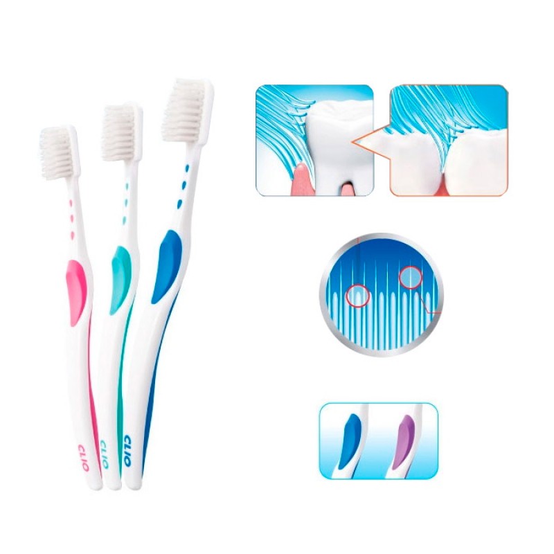 Зубная щетка с мягкой двухуровневой щетиной CLIO Sens-R Toothbrush