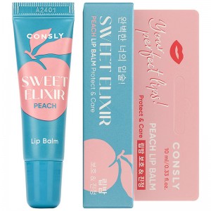 Бальзам для губ с экстрактом персика Consly Sweet Elixir Peach Lip Balm 10мл