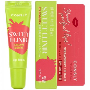Бальзам для губ с экстрактом клубники Consly Sweet Elixir Strawberry Lip Balm 10мл