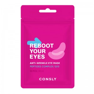 Патчи тканевые антивозрастные Consly Eyes Reboot Peptides Q10 Anti-Wrinkle Eye Mask 30шт