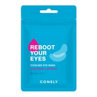 Патчи тканевые охлаждающие Consly Eyes Reboot Hyaluronic Acid Caffeine Cooling Eye Mask 30шт