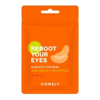 Патчи тканевые питательные Consly Eyes Reboot Snail Mucus Vita Complex Elasticity Eye Mask 30шт