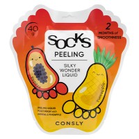Отшелушивающие пилинг-носочки Consly Silky Wonder Papaya Pineapple Peeling Liquid Foot Mask 40гр