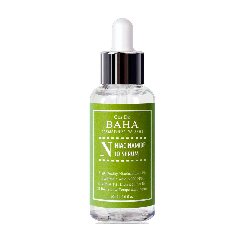 Противовоспалительная сыворотка для жирной кожи Cos De BAHA Niacinamide 10 Serum 60мл