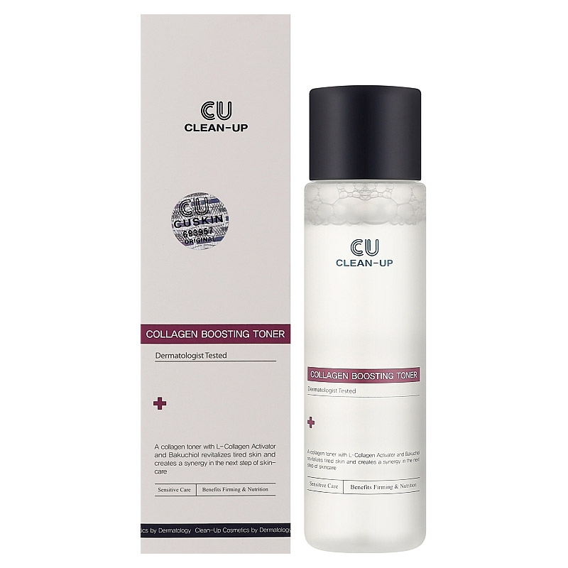 Тонер-бустер с коллагеном и пептидами CUSKIN Clean-Up Collagen Boosting Toner 200мл