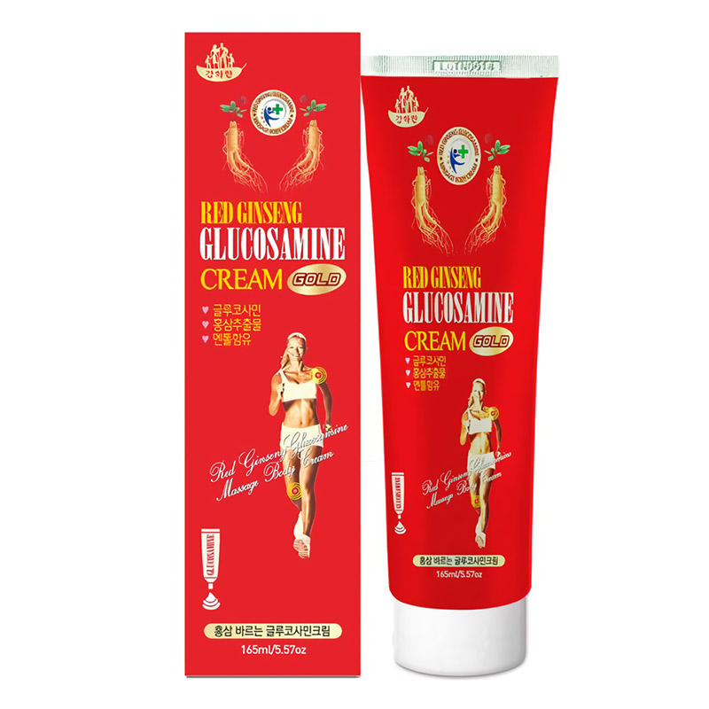 Крем для тела массажный с красным женьшенем DAEJEON Red Ginseng Glucosamine Cream Gold 165мл
