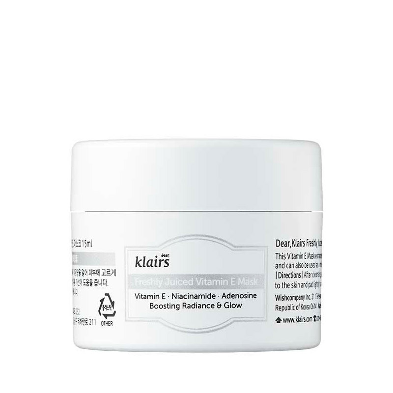 Миниатюра маски для сияния кожи Dear, Klairs Freshly Juiced Vitamin E Mask 15 мл Миниатюра маски для сияния кожи Dear, Klairs Freshly Juiced Vitamin E Mask 15 мл