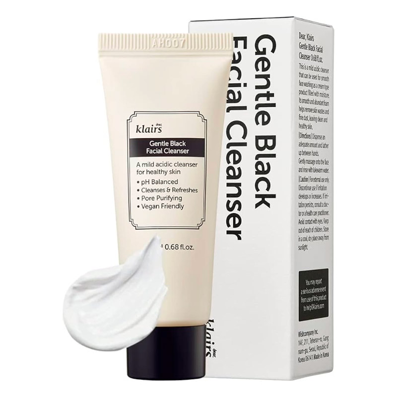 Миниатюра мягкой очищающей пенки с чёрным трюфелем Dear, Klairs Gentle Black Facial Cleanser 20мл Миниатюра мягкой очищающей пенки с чёрным трюфелем Dear, Klairs Gentle Black Facial Cleanser 20мл