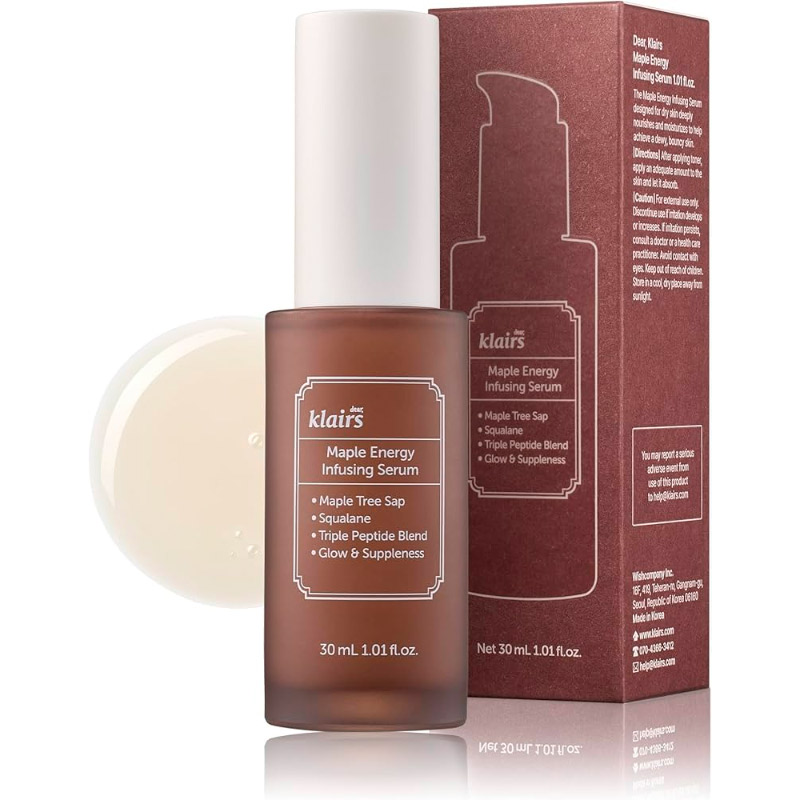 Питательная сыворотка для лица с кленовым соком Dear, Klairs Maple Energy Infusing Serum 30мл Питательная сыворотка для лица с кленовым соком Dear, Klairs Maple Energy Infusing Serum 30мл
