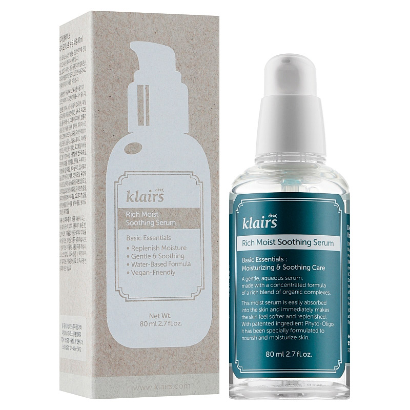 Глубокоувлажняющая сыворотка для лица Dear, Klairs Rich Moist Soothing Serum 80мл Глубокоувлажняющая сыворотка для лица Dear, Klairs Rich Moist Soothing Serum 80мл