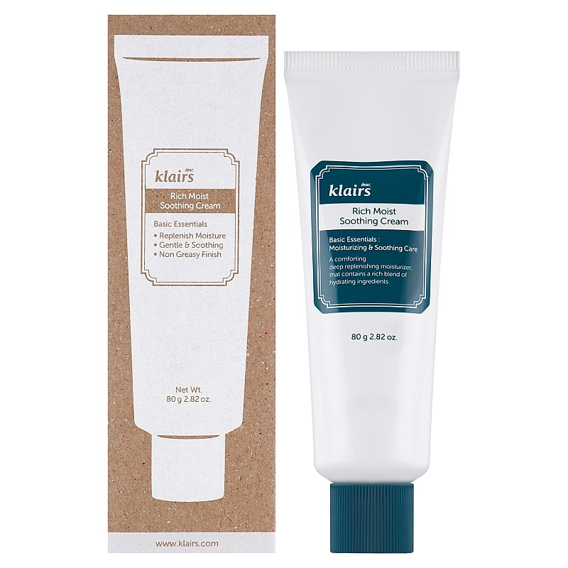 Успокаивающий крем для увлажнения кожи Dear, Klairs Rich Moist Soothing Cream 80 мл Успокаивающий крем для увлажнения кожи Dear, Klairs Rich Moist Soothing Cream 80 мл