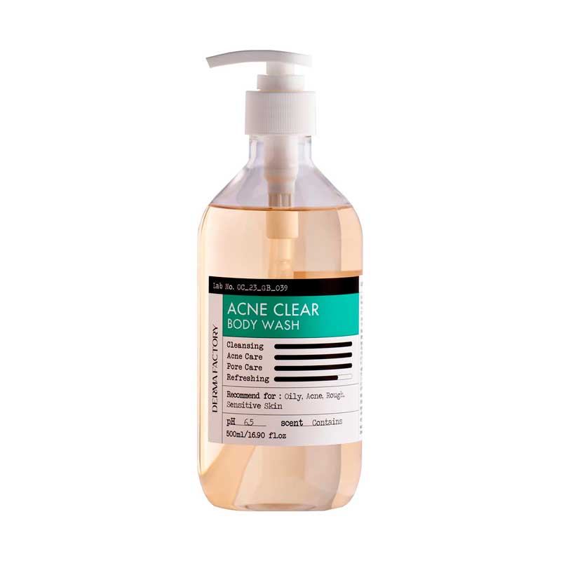 Гель для душа против акне Derma Factory Acne Clear Body Wash 500мл Гель для душа против акне Derma Factory Acne Clear Body Wash 500мл