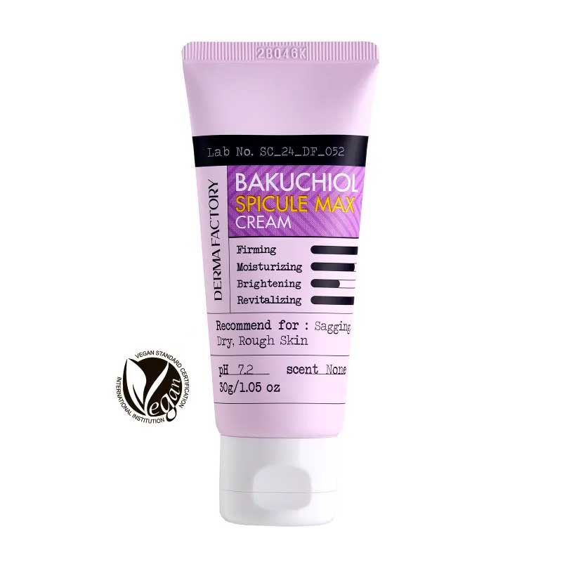 Интенсивный обновляющий крем для лица с бакучиолом и спикулами Derma Factory Bakuchiol Spicule MAX Cream 30гр Интенсивный обновляющий крем для лица с бакучиолом и спикулами Derma Factory Bakuchiol Spicule MAX Cream 30гр