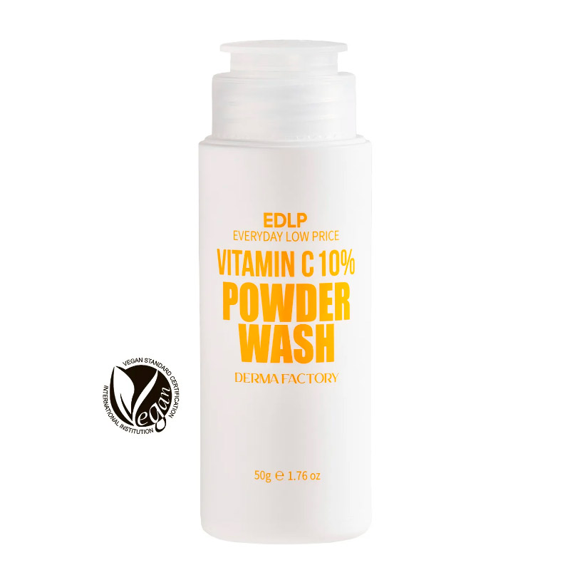 Очищающая энзимная пудра для лица с витамином C Derma Factory Vitamin C 10 Powder Wash 50гр Очищающая энзимная пудра для лица с витамином C Derma Factory Vitamin C 10 Powder Wash 50гр