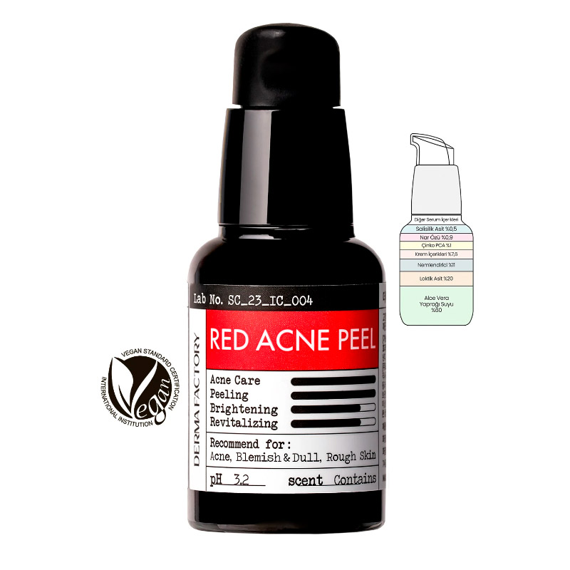 Смываемая пилинг-сыворотка с молочной кислотой Derma Factory Red Acne Peel 30мл Смываемая пилинг-сыворотка с молочной кислотой Derma Factory Red Acne Peel 30мл