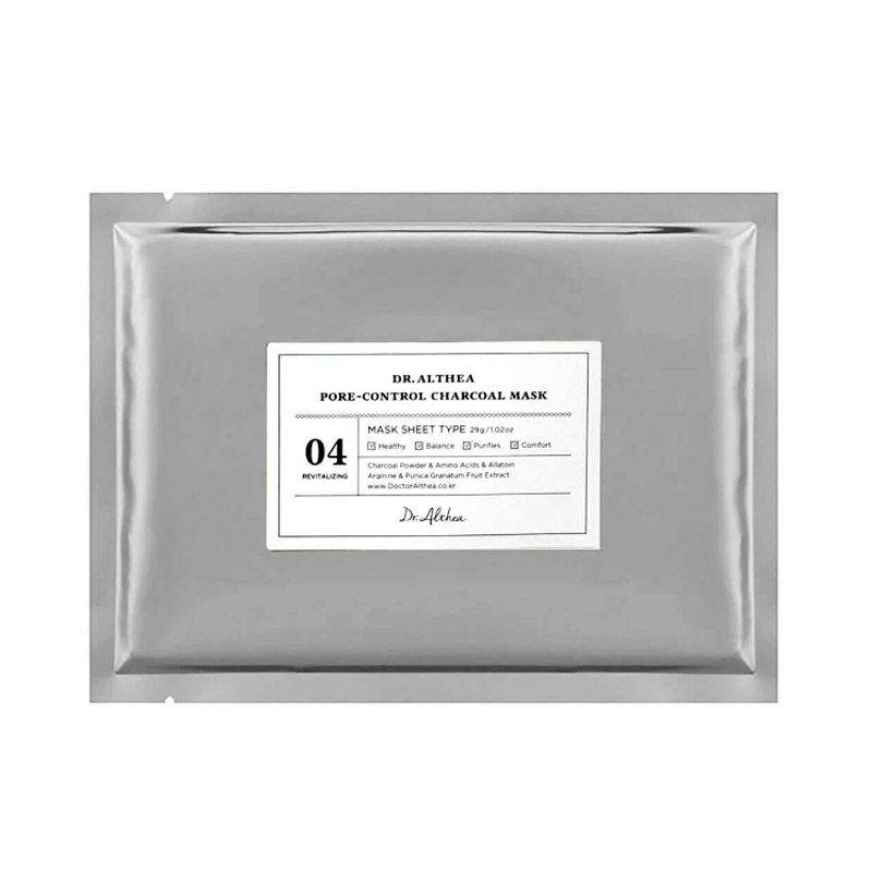 Тканевая маска с углем для очищения кожи Dr. Althea Pore-Control Charcoal Mask 29 гр