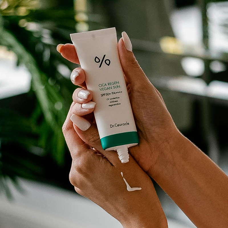Солнцезащитный веганский крем с центеллой Dr Ceuracle Cica Vegan Sun Gel SPF 50 PA++++ 50 мл