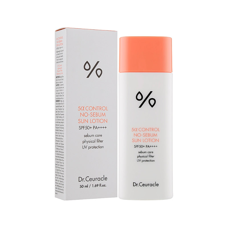 Солнцезащитный лосьон для проблемной кожи Dr.Ceuracle 5α Control No-Sebum Lotion SPF50+ PA++++ 50мл