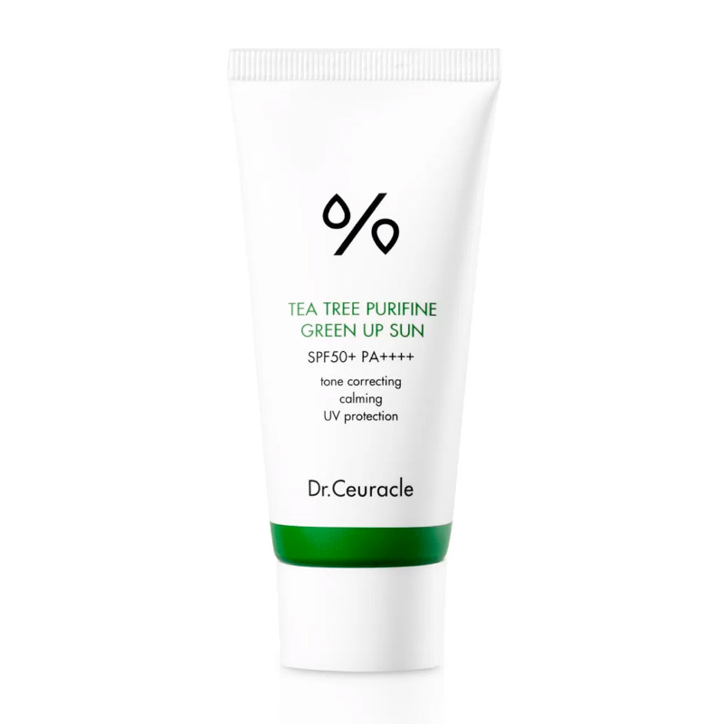 Солнцезащитный крем для проблемной кожи Dr.Ceuracle Tea Tree Purifine Green Up Sun SPF 50+ PA++++ 50мл