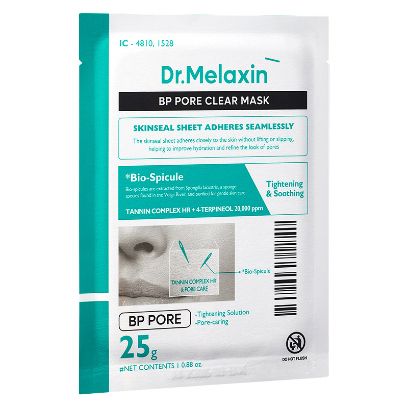 Тканевая маска для сужения пор с биоспикулами Dr.Melaxin BP Pore Clear Facial Mask Pack 25 г