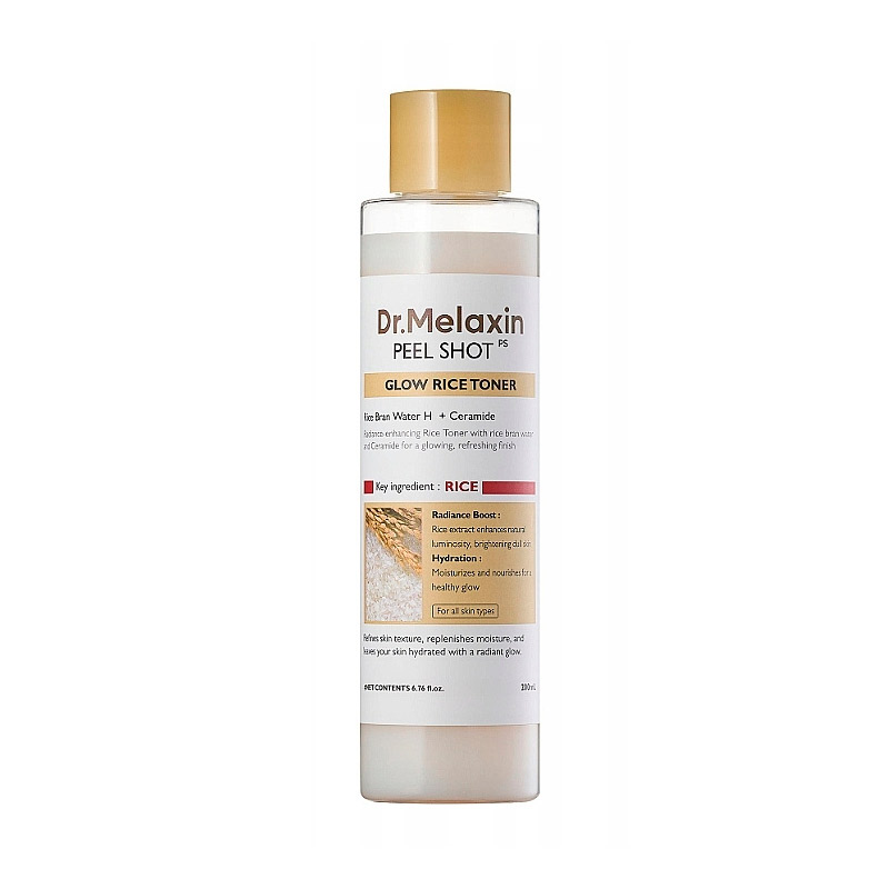 Рисовый пилинг-тоник для сияния кожи Dr.Melaxin Peel Shot Glow White Rice Toner 200 мл