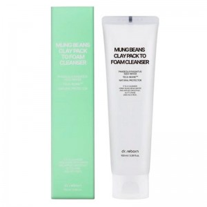 Очищающее средство DR.REBORN Mung Beans Clay Pack To Foam Cleanser 100мл