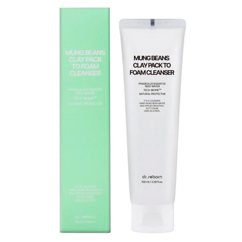 Очищающее средство DR.REBORN Mung Beans Clay Pack To Foam Cleanser 100мл