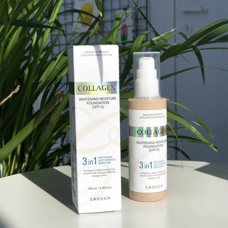 Тональный крем с коллагеном 3 в 1 ENOUGH Collagen Whitening Moisture Foundation SPF15 - 100 мл