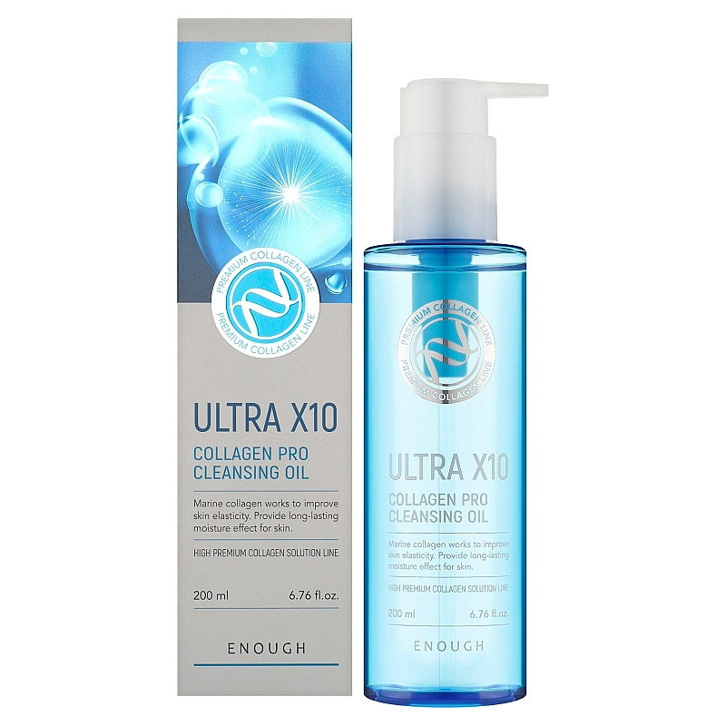Гидрофильное масло с коллагеном Enough Ultra X10 Collagen Pro Cleansing Oil 200 мл Гидрофильное масло с коллагеном Enough Ultra X10 Collagen Pro Cleansing Oil 200 мл