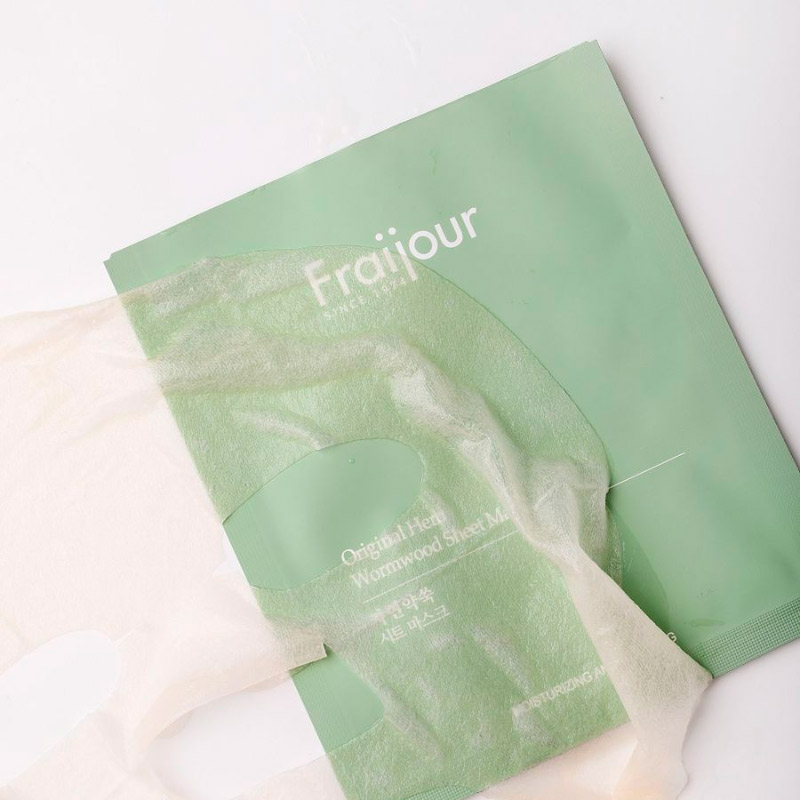 Успокаивающая тканевая маска для лица EVAS Fraijour Original Herb Wormwood Sheet Mask 23 мл
