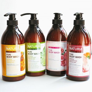 Гель для душа с розой EVAS Naturia Pure Body Wash Rose and Rosemary -750 мл