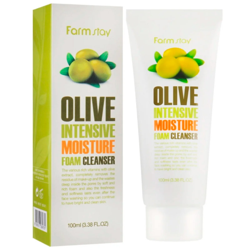 Пенка для умывания с экстрактом оливы FarmStay Olive Intensive Moisture Foam Cleanser 100мл Пенка для умывания с экстрактом оливы FarmStay Olive Intensive Moisture Foam Cleanser 100мл