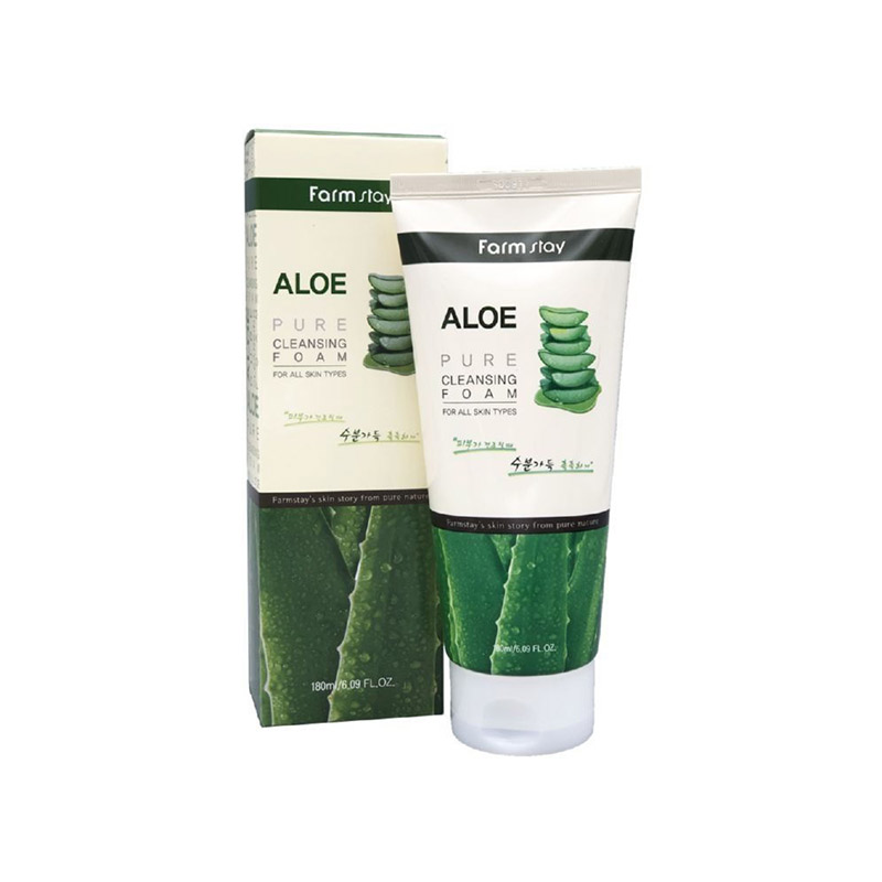 Пенка для лица FARMSTAY Aloe Pure Cleansing Foam 180мл
