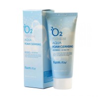 Пенка для умывания FARM STAY O2 Premium Aqua Foam Cleansing - 100 мл