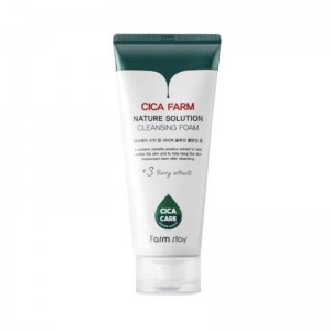 Пенка для умывания с центеллой азиатской FARMSTAY Cica Farm Nature Solution Cleansing Foam 180 мл