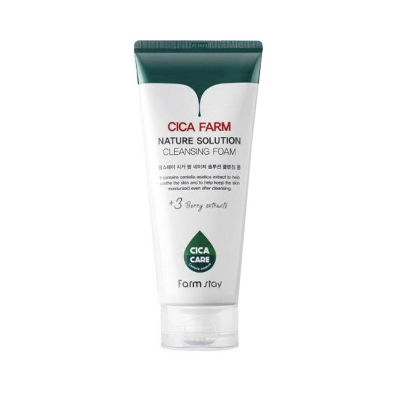 Пенка для умывания с центеллой азиатской FARMSTAY Cica Farm Nature Solution Cleansing Foam 180 мл