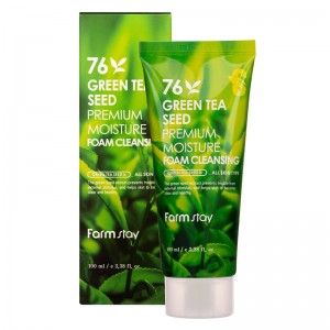 Увлажняющая пенка для умывания с семенами зеленого чая FARMSTAY Green Tea Seed Moisture Foam Cleansing 100мл